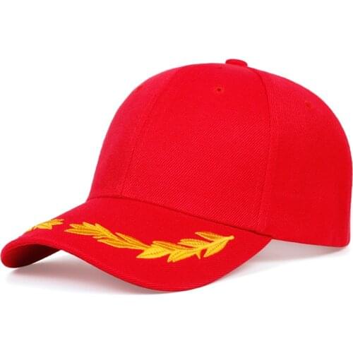 Wheat ear embroidery baseball cap hip hop hat sports Leisure tide caps adjustable cotton sun hat men and women snapback hats