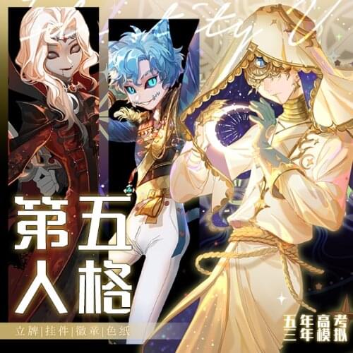 Anime Identity V Naib Subedar Acrylic Keychain Stand Figure Model Plate Badge Button Brooch Pins Desk Decor Xmas Gifts Cosplay