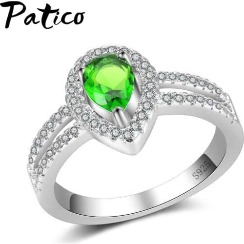 Fast Shipping Women Fashion Rings 925 Sterling Silver Elegant Cubic Zirconia 3 Prong Settings Finger Ring As Best Gift