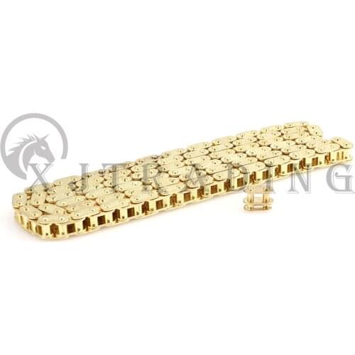T8F Golden chain with Spare Master Link For Mini Dirt BIKE Quad ATV 47cc 49cc Minimoto Pocket Bikes 136 links