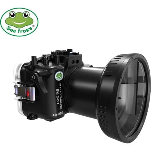 Seafrogs Housing Case For Canon R6 Camera Underwater Photography Waterproof Dive Rubber Cover Box For Scuba Diving 40m/130ft