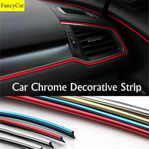 Car Decoration Strip Auto Accessories Flexible Insert Type Line Good-looking Interesting Colorful Interior 5M