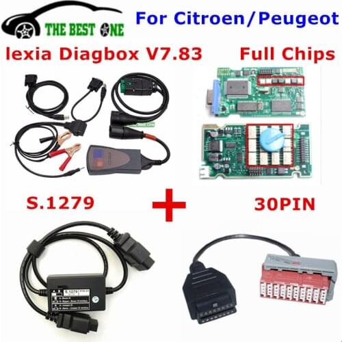 DHL Free Lexia 3 Full Chips+30Pin+S.1279 Module Work More PSA Car Lexia3 PP2000 Diagbox V7.83 Lexia-3 921815C Diagnostic Tool
