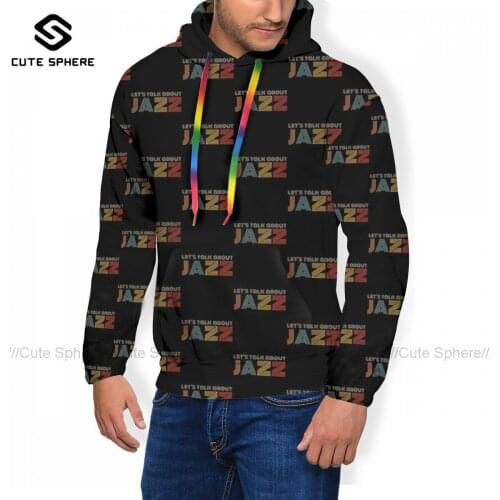 Jazz Hoodies Polyester Loose Pullover Hoodie Long Sleeve Casual Autumn Hoodie Big Mens