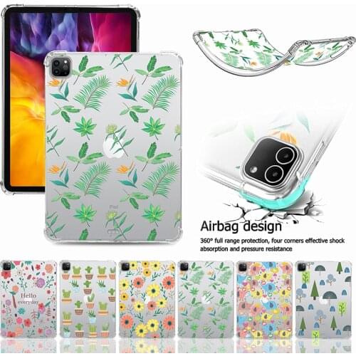 Flower Pattern Soft TPU Case For iPad Air 4 2020 10.9 inch Clear Protect Back Cover For iPad Pro 11 12.9 inch Mini 1 2 3 4 5