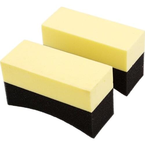 New 2pcs U-Shape Auto Tyre Car Tire Wheels Truck Brush Cleaning Sponge Paint Care Wash Wax Polishing Washer Wipe