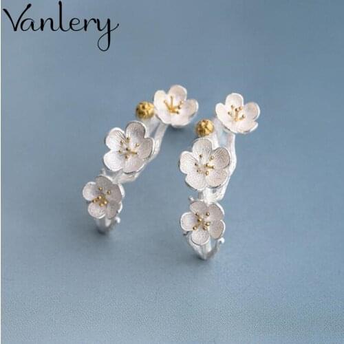 New Arrivals Korean Style Plum Flower Earrings For Women Lady Bridal Earrings Girls Gifts Pendientes Brincos 2021
