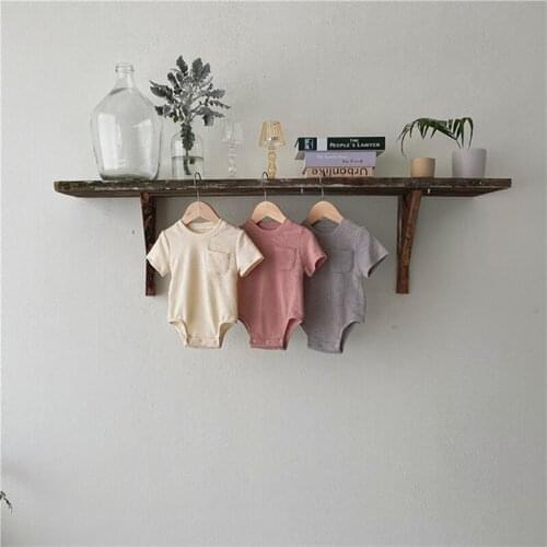 Newborn Baby Korean Style Rompers New Fashion Infant Girls Boy Solid Casual Bodysuits Summer Cute Clothes Jumpsuits 0-2 Years