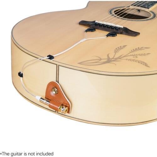 Guitar Pickup Professional Piezo Contact Pickup Guitar Vibration Pick-up with 6.35mm Endpin Jack for Ukulel Guitar Accessories