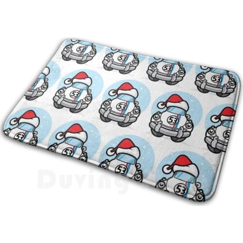 Christmas Herbie Mat Rug Carpet Anti-Slip Floor Mats Bedroom Herbie Love Bug Beetle Rides Again Goes To Monte Carlo Goes Bananas