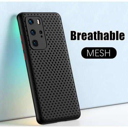 Mesh Cooling Breathable Case For Samsung Galaxy S21 Ultra S20 Plus A21S A51 A71 A50 A70 A41 A01 Silicone Heat Dissipation Cover