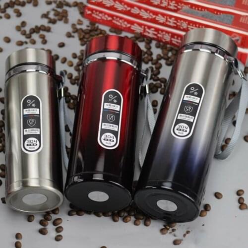 High Capacity Thermos Mug Stainless Steel Straight Cup Insulated Vacuum Flask Portable Water Bottle For Tea Travel Mugs Tumbler