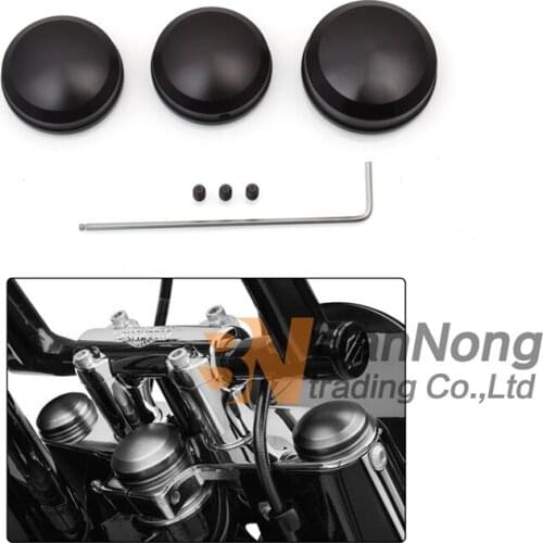 CNC Motorcycle Upper Fork Stem Covers Triple Clamp Cover For Harley Dyna 2006-2017 FXD 1995-2005 Sportster XL 1988-2013 Softail