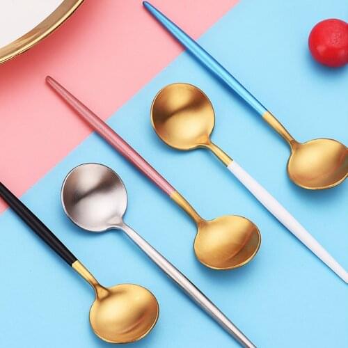 1Pc Coffee Spoon 304 Stainless Steel Spoon Honey Tea Coffee Long Handle Mixing Spoons Teaspoon Gadget Kitchen Tools Accessories