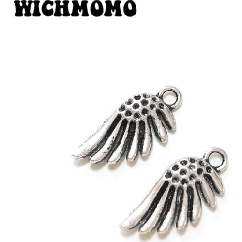 20pieces 38MM Patina Plated Zinc Alloy Green Feather Leaves Charms Pendants For DIY Jewelry Accessories Gifts