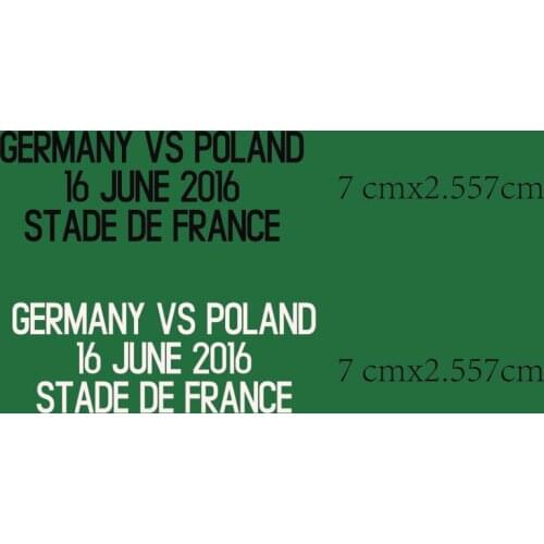 2016 Germany Vs Poland Match Details Soccer Patch Badge
