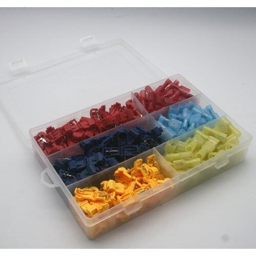 240PCS Quick terminales electricos para cable wire connector Crimp lock Waterproof kit tools blue yellow red