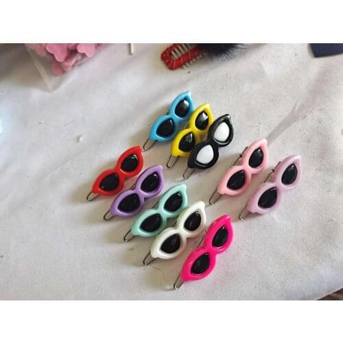 3cm Small Dog Cat Hair Clips Sunglasses Dog Hairpin Dress Up Glasses Hairpin Cute Pet Headdress Puppy Grooming Accessories
