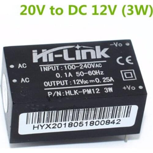 5PCS HLK-PM01 AC-DC 3W 220V to 5V HLK-PM03 220V to 3.3V HLK-PM12 Intelligent Household Switch Step Down Buck Power Supply Module