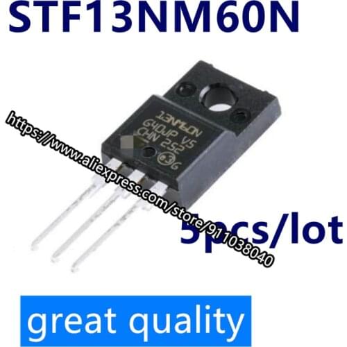 5pcs/lot 13NM60N STF13NM60N 600V/13A Straight plug TO220 brand new original field effect tube