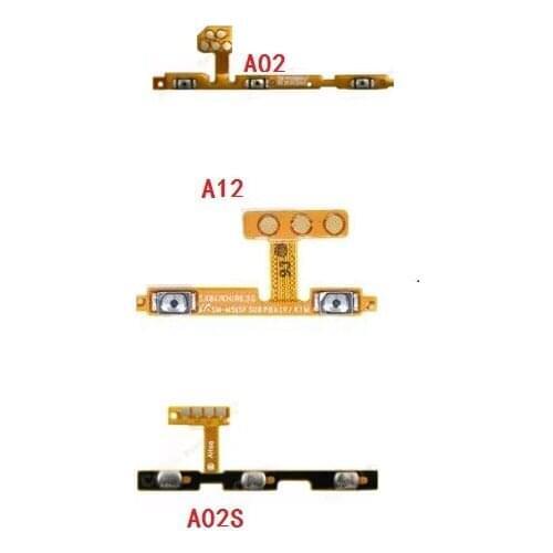 50Pcs/Lot，Power On Off Volume Side Button Key Flex Cable Replacement Parts For Samsung Galaxy A02 A02S A12