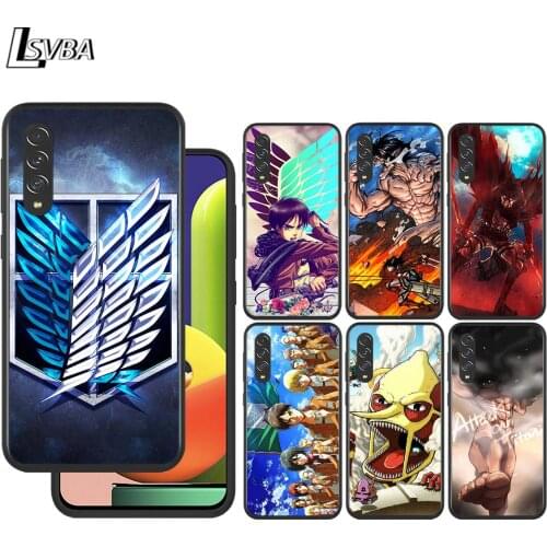 Anime Attack on Titan for Samsung Galaxy A90 A80 A70 A60 A50 A40 M30 A20E A2Core A10S A10E Silicon Soft Black Phone Case
