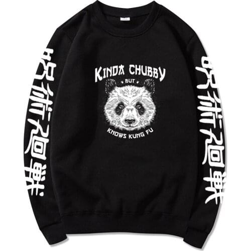 Anime Jujutsu Kaisen Panda Kinda Chubby But Knows Kung Fu Hoodies Men Women Harajuku Sweatshirt Dropship Pullover Tracksuit