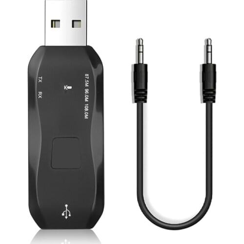 Audio Receiver Transmitter With Microphone 3.5mm 3.5 AUX Jack RCA Stereo Music Wireless Adapter For TV PC Car Speakers