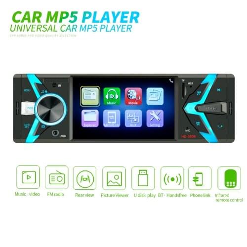 4.1 inch Car Radio Bluetooth 12V In-dash 1 Din Stereo Autoradio Player AUX-IN MP3 FM Receiver SD USB SD Car audio Player 2019