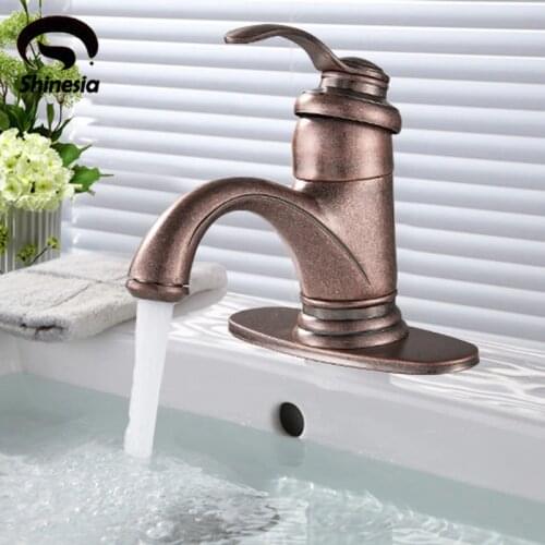 Free Shipping New Special Roman Copper Bathroom Sink Faucet Waterfall Single Handle Mixer Tap Solid Brass Hot and Cold Water