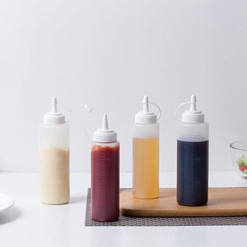 OTHERHOUSE Squeeze Squirt Condiment Bottles with Cap Lids Ketchup Mustard Mayo Hot Sauces Olive Oil Bottles Kitchen Gadget