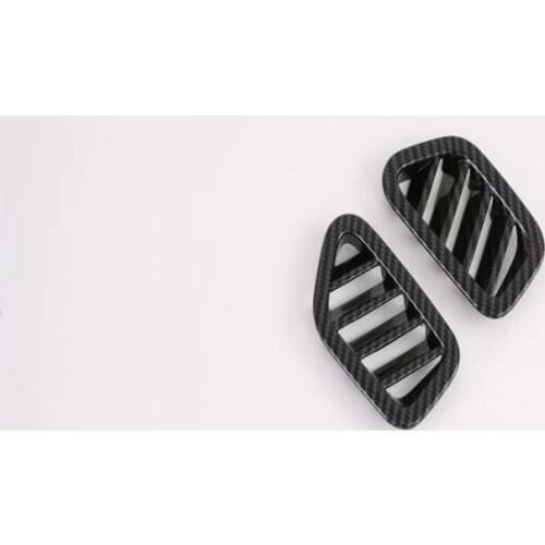 For Hyundai Venue 2019 2020 Carbon Fiber Car Center Control Panel Interior Air Conditioning Vent Trim Cover Sticker Accessories