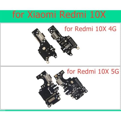 For Xiaomi Redmi Note 10X 4G 5G USB Charger Connector Flex Cable USB Charging Dock PCB Board Flex Cable Repair Parts