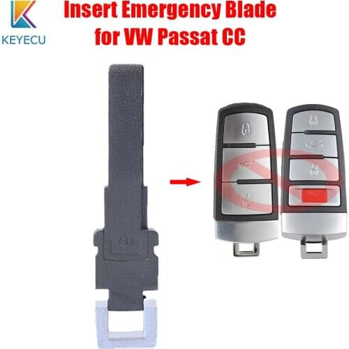 Keyecu New Styling Car Accessories Blank Insert Smart Remote Emergency Key Blade For VW For VOLKSWAGEN For Passat B6 B7 CC