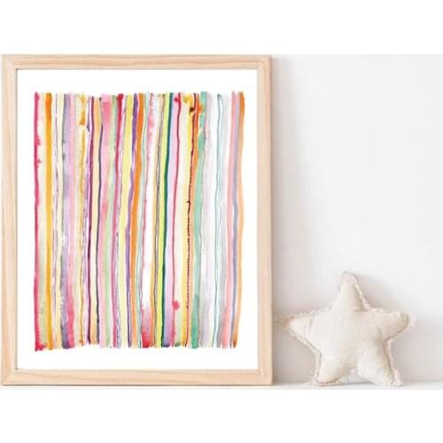 Colorful Art Prints Abstract Wall Art Canvas Poster Kids Room Decor Pink Art Canvas Painting Picture Nursery Wall Decoration