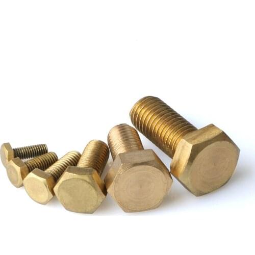 Brass hexagon bolt Brass hex bolt M4 M5 M6 M8 M10 Brass screw Metric Thread