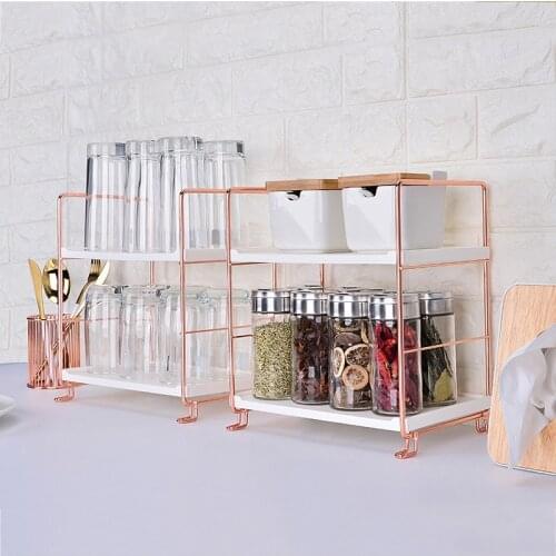 Multifunction Storage Shelf Kitchen Dish Drying Rack Stand Kitchenware Book Organizer Double Layer Bathroom Shampoo Holder