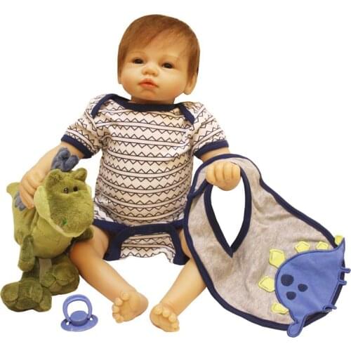 22inch Soft Silicone Baby Reborn Dolls Lifelike Doll Newborn Toy Girl Gift for Children Birthday Xmas Present