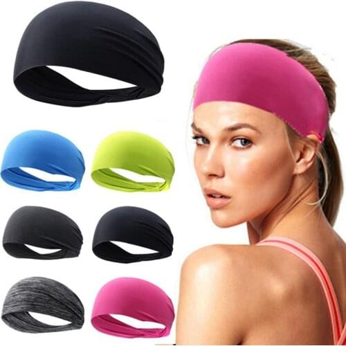 2021 New Elastic Yoga Sport Headband Running Hair Band Turban Outdoor Gym Sweatband Sport Fitness Bandage Fashion Women/Men