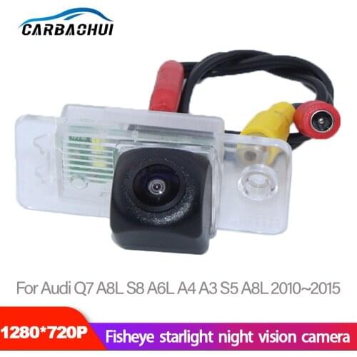 New Arrival! Car Rear View Camera For Audi Q7 A8L S8 A6L A4 A3 S5 A8L 2010~2015 starlight night vision camera Waterproof full HD
