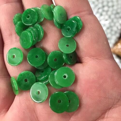 13mm Pendant Natural Lavender Type A Myanmar Jadeite Jade Circle Buckle doughnut Fine DIY Earring Accessoriest For Womens