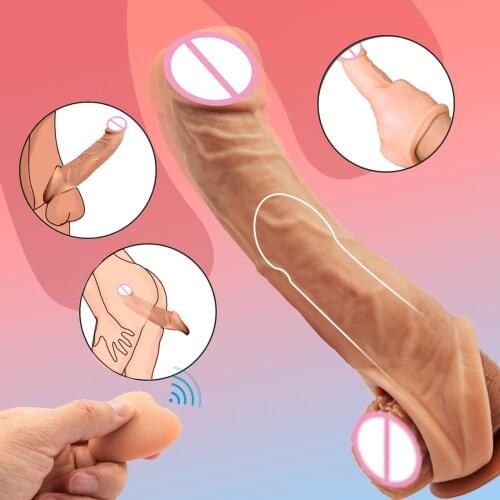 Penis Enlargement Sleeve Realistic Dildo Vibrator Dick Extender Reusable Condom Female Vibrator Cover Intimate Goods For Couples
