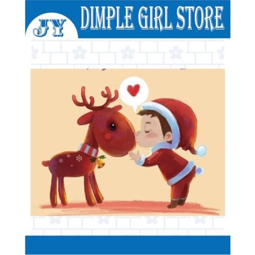 Christmas boy deer metal cutting mold 2021 new arrival scrapbook die cutting die punching decorative stamp embossing process