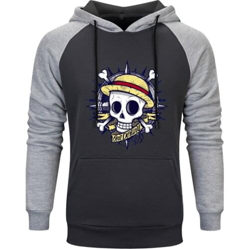 Skull Printing Mens Raglan Hooded K-pop Casual Male Sweatshirt Hoodie Leisure Pullovers Tops Winter Autumn Moletom Masculino