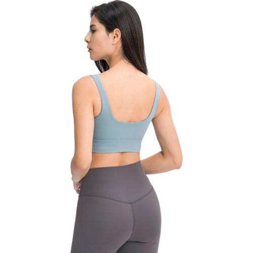 Sexy Tights Fintess Bra Workout Crop Top Bralette Corset Push Up Sports Top Yoga Bra U-shaped Back Gym Clothes Running For Women