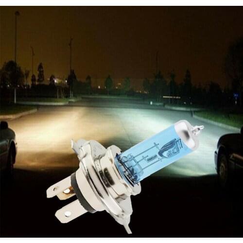 Car Light H4 Halogen Bulb 12V 100/90W Halogen Lamp Car Base Dark Xenon Super White Steel Blue Bulb Glass Bright B6D2