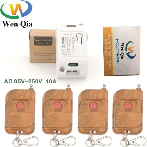 433MHz Universal Wireless RF Remote Controls Compatible with WIFI controller AC 110V 220V 10A 2200W 1CH via IOS Android Phone
