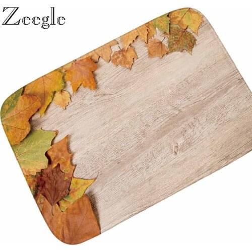 Zeegle Wood Printed Indoor Door Mat Prayer Carpet Kitchen Mat Set Memory Foam Floor Rug Anti Slip Mats Welcome Hallway Mat