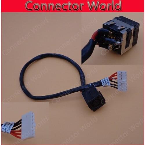 1-10pcs/lot Free shipping dc power jack Connector with Cable Socket for Dell Latitude E4200 N4010 dc jack with cable