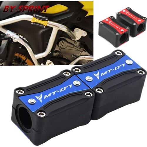 For Yamaha MT-07 FZ-07 XSR 700 MT07 FZ07 Motorcycle CNC Engine Crash Cover Bumper Block Protection Pad Bumper Crash Bar Guard